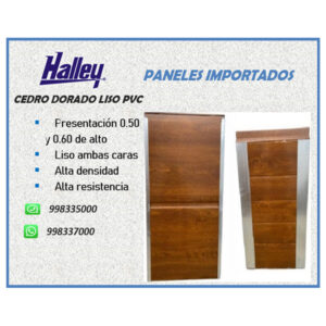 Panel Cedro Dorado Liso PVC