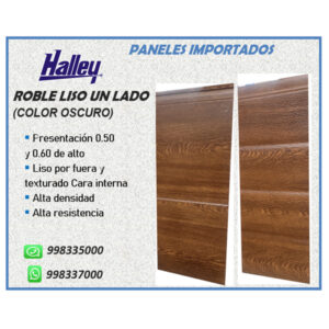 Panel Roble Liso un lado color oscuro